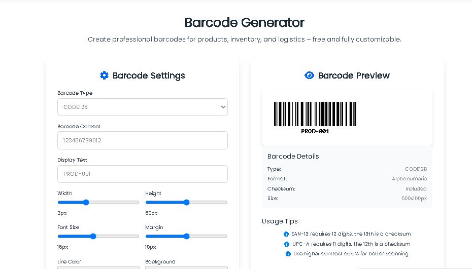 Barcode Generator