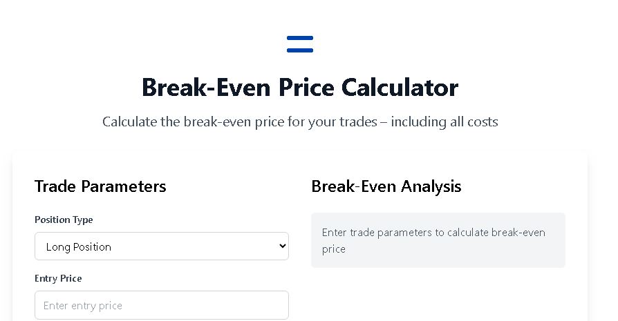 Break-Even Price Calculator