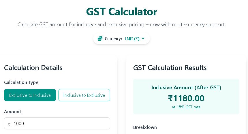 GST Calculator