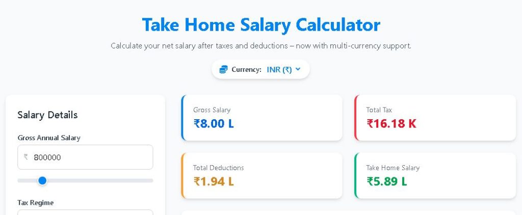 Take Home Salary Calculator