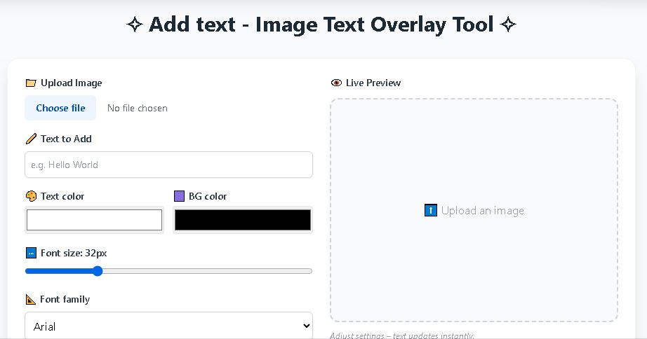 add text